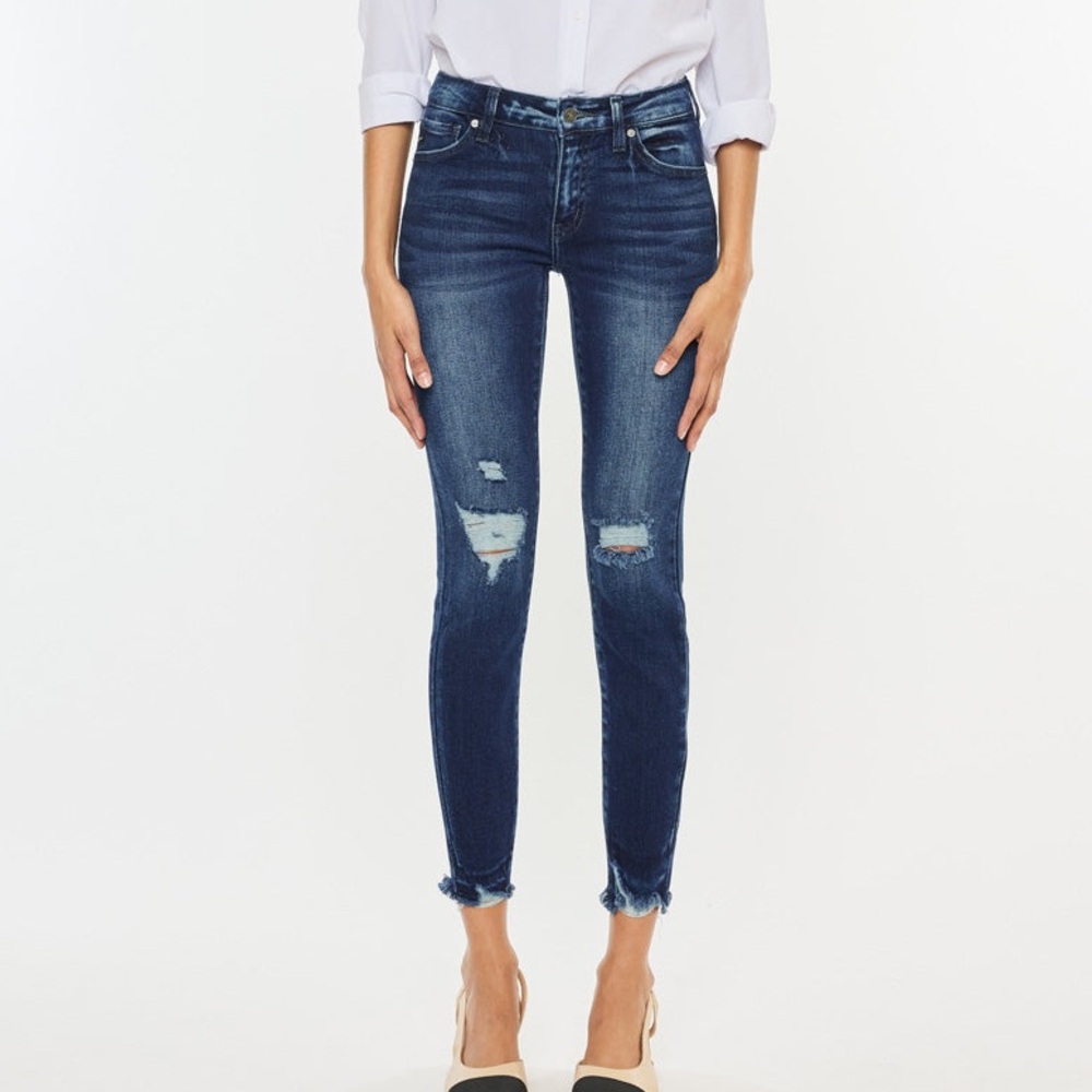 KanCan Electra Mid Rise Distressed Jeans